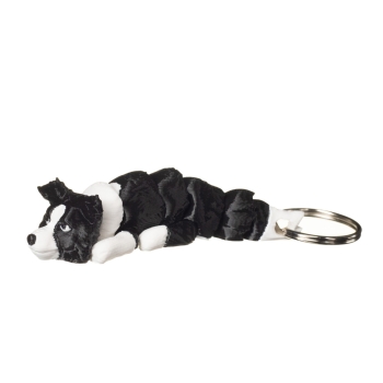 Border collie brelok 3D czarno biały pies do kluczy